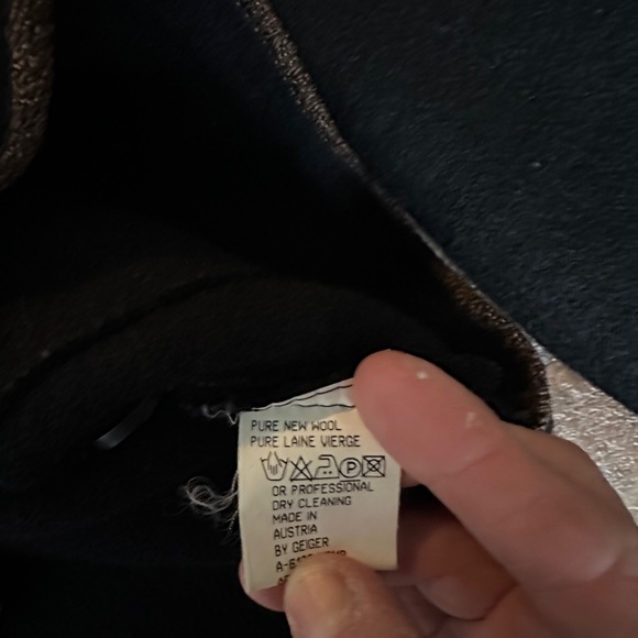 VTG Geiger Austria Boiled Wool Button Down Cardigan Sweater Jacket size 40 c24 - Picture 4 of 7